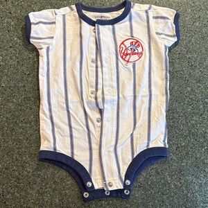 New York Yankees Striped Baby One Piece